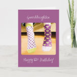 Granddaughter 12th Birthday Crazy Socks Card<br><div class="desc">When you are looking for a greeting card to gift your granddaughter with as she celebrates her 12th birthday,  the this card would be your perfect choice. This card is fun,  colourful and fun again.</div>