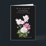 Granddaughter 18th Birthday Japanese Anemones Card<br><div class="desc">You have come across the most beautiful flower greeting cards on Zazzle. A striking image of a colourful flower on a black background, with greetings appropriate to an occasion. Not only is the front beautiful, the back has a picture of the front flower as well. When the recipient is finished,...</div>