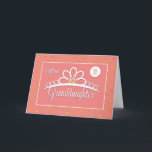 Granddaughter 18th Birthday with Crown & Gold Dots Card<br><div class="desc">Perfect!...  is the perfect way to describe this peach card with a crown and gold look dots on the front. Perfect to send to a princess-like granddaughter on her 18th birthday. Let her special day sparkle with this card.</div>