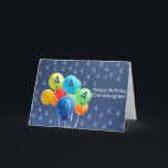 Granddaughter 4th birthday coloured balloons card<br><div class="desc">4th birthday coloured balloons Created from an original Studio Porto Sabbia photo! This Coloured Balloons Birthday card is available as an age specific card ages 1 to 12, in different languages and for various specific (family) relations. For Birthday Party Invitations in the same style, check the Invitation section of Studio...</div>