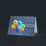 Granddaughter 4th birthday coloured balloons card<br><div class="desc">4th birthday coloured balloons Created from an original Studio Porto Sabbia photo! This Coloured Balloons Birthday card is available as an age specific card ages 1 to 12, in different languages and for various specific (family) relations. For Birthday Party Invitations in the same style, check the Invitation section of Studio...</div>