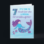 Granddaughter 7th Birthday Sparkly Look Mermaid Card<br><div class="desc">You don’t want to be left behind in the celebration of your dear granddaughter’s 7th birthday don’t you? So why not getting a copy of this card today so you would be able to give her this once the celebrations starts. This card is a cute and fun way of sending...</div>