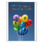 Granddaughter 8th birthday coloured balloons