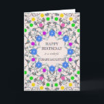 Granddaughter Abstract Flowers Birthday Card<br><div class="desc">An abstract floral birthday card for a granddaughter. A glorious abstract pattern with flowers and diamonds. A very pretty, feminine, and stylish way to say 'Happy Birthday' to a granddaughter. An unusual design that stands out. Send your birthday wishes in an elegant and eloquent way. All the diamonds on this...</div>