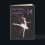 Granddaughter age 14, a ballerina birthday card<br><div class="desc">A beautiful ballerina dancing on a birthday card for a Granddaughter</div>