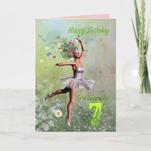 Granddaughter age 7, flower fairy birthday card
