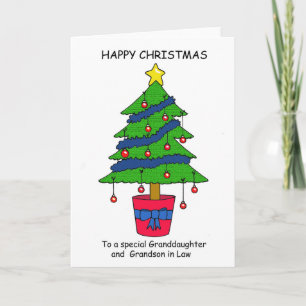 Granddaughter and Grandson in law Happy Christmas Holiday Card