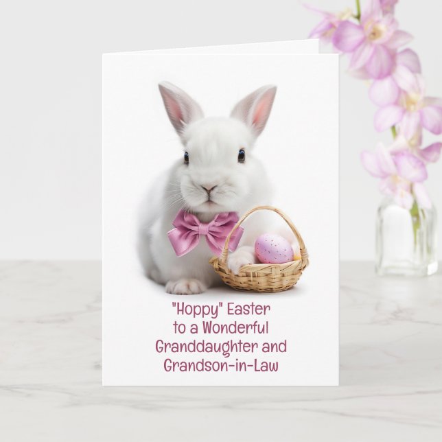 Granddaughter and Grandson in Law Husband Easter Card (Orchid)