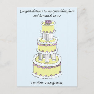 Granddaughter and Her Bride Engagement Postcard