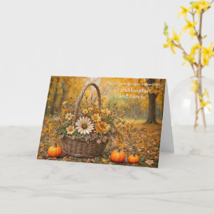 Granddaughter and Her Family Pretty Thanksgiving Card
