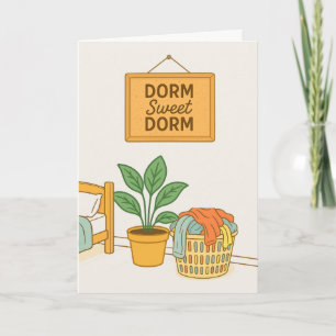 Granddaughter Back to College Dorm Funny Laundry Card