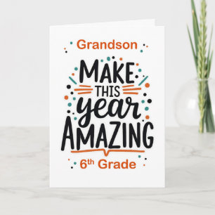 Granddaughter Back to School 6th Grade Amazing Card