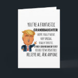 Granddaughter Best Gift Card<br><div class="desc">Apparel gifts for men,  women,  ladies,  adults,  boys,  girls,  couples,  mum,  dad,  aunt,  uncle,  him & her.Perfect for Birthdays,  Anniversaries,  School,  Graduations,  Holidays,  Christmas.</div>