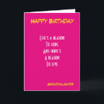 Granddaughter birthday card<br><div class="desc">motivational birthday cards with dedication to granddaughter</div>