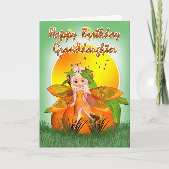 Granddaughter Birthday Card - Moonies Citrus Fairy (Front)