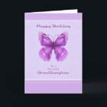 Granddaughter Birthday Card - Purple Butterfly<br><div class="desc">Cheerful Purple Butterfly Birthday Wishes</div>