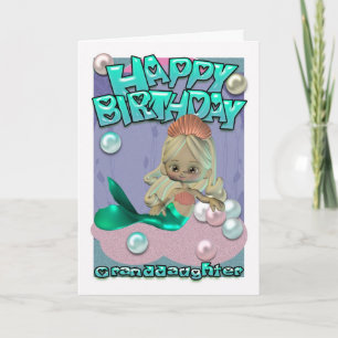 Granddaughter Birthday Card With Mermaid