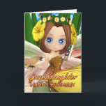 Granddaughter Birthday card with moonies cutie Fal<br><div class="desc">Granddaughter Birthday card with moonies cutie Fall Fairy</div>