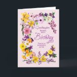 Granddaughter Birthday Flower Frame Card<br><div class="desc">A floral birthday card wishing for a wonderful birthday to a granddaughter. A frame of many kinds of flowers with a heartfelt message to have a wonderful birthday.</div>