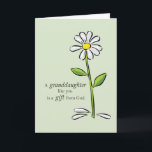 Granddaughter Birthday, Religious Green Daisy Flow Thank You Card<br><div class="desc">Your granddaughter’s birthday is very special to her and to her. Let her know how much she means to you with this green card and emphasizing the life in a daisy.</div>