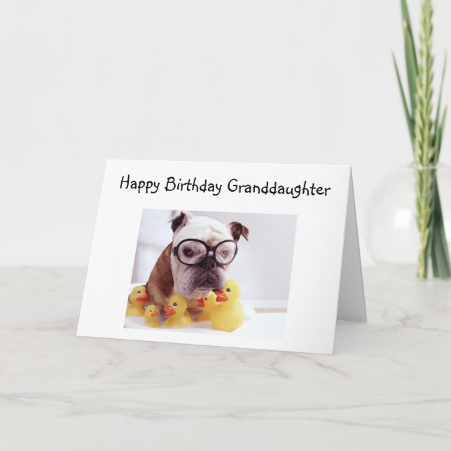 "GRANDDAUGHTER" BIRTHDAY WISHES CARD (Front)