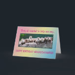 Granddaughter Birthday with otters Card<br><div class="desc">A line of otters all wanting to say Happy Birthday. A cute card for an animal lover. See the whole range of cards with this picture in my store</div>