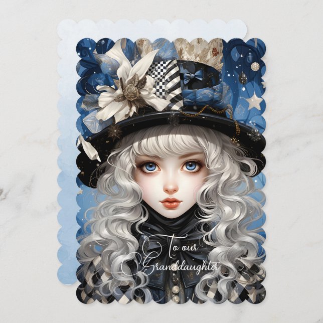 Granddaughter Blonde Haired Girl Christmas Wishes (Front/Back)