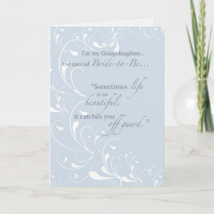 Granddaughter Bridal Shower Congratulations Light Card