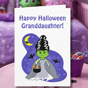 Granddaughter Bride of Frankenstein Halloween  Card