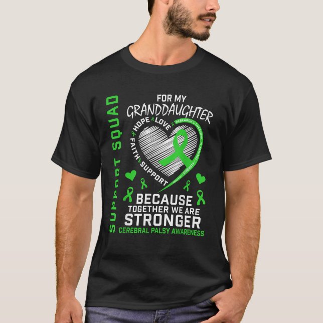 Granddaughter Cerebral Palsy Awareness Products Fa T-Shirt (Front)