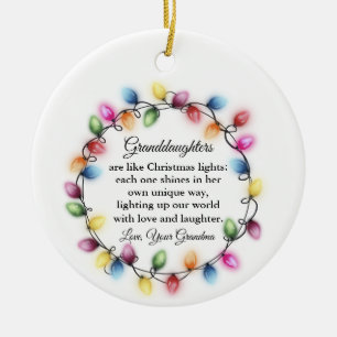 Granddaughter Christmas, Granddaughter 2025 Ceramic Ornament