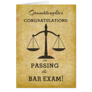 bar passing exam congratulations card granddaughter gifts gift custom name zazzle