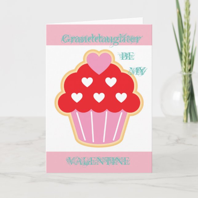 Granddaughter Cupcake Valentine Card (Front)