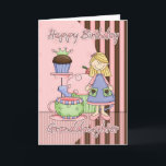 Granddaughter Cute Birthday Card - Cupcakes And Te<br><div class="desc">Granddaughter Cute Birthday Card - Cupcakes And Tea</div>