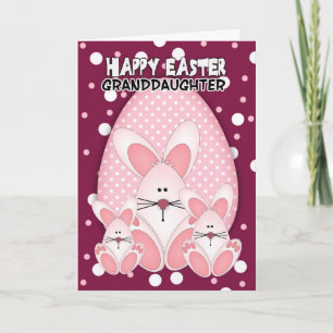 Granddaughter, Easter Bunny Greeting Card