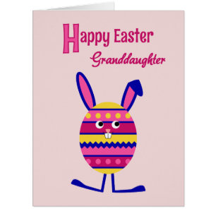 Granddaughter Easter egg bunny pink