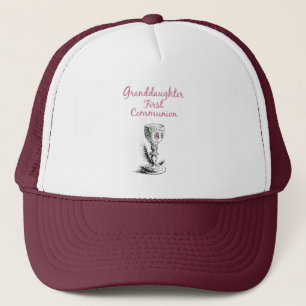 Granddaughter First Communion Pink, Chalice Trucker Hat