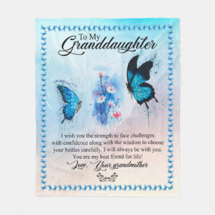 Granddaughter Gift Love Grandmother Family Group Fleece Blanket