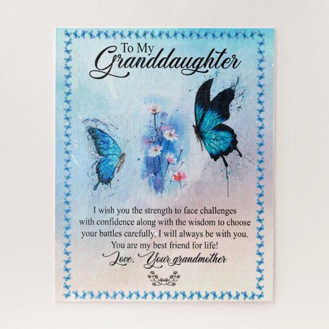 Granddaughter Gift | Love Grandmother Family Group Jigsaw Puzzle (Vertical)