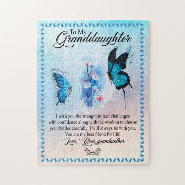 Granddaughter Gift | Love Grandmother Family Group Jigsaw Puzzle (Vertical)