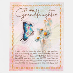 Granddaughter Gifts   From Grandpa Grandma Family Fleece Blanket