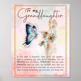 Granddaughter Gifts   From Grandpa Grandma Family Poster