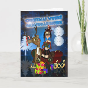Granddaughter Gothic Christmas Card, H.I.P. And Re Holiday Card