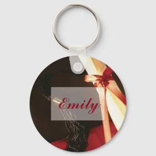 Granddaughter Graduation Wishes Key Ring