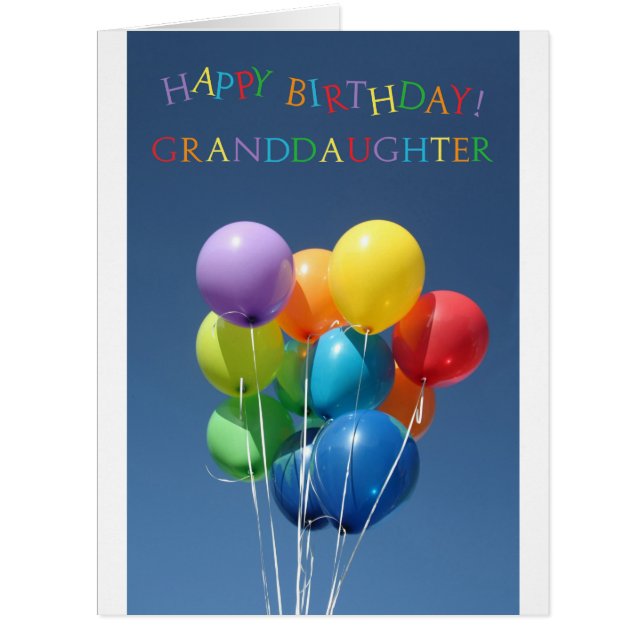 Granddaughter happy balloon birthday (Front)