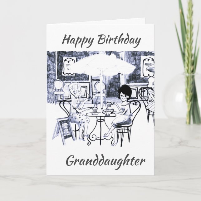 "GRANDDAUGHTER" HAPPY BIRTHDAY CARD (Front)