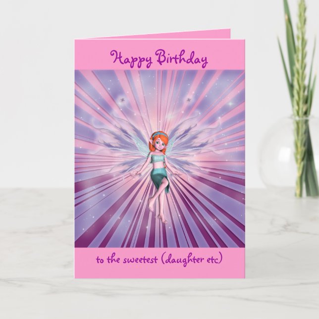 Granddaughter happy birthday customisable card (Front)