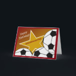 Granddaughter - Happy Birthday Soccer Fan Card<br><div class="desc">Fun card to wish your soccer loving granddaughter a happy birthday. Add a picture of your granddaughter her favourite soccer team to the inside of the card for an extra special touch.</div>
