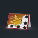 Granddaughter - Happy Birthday Soccer Fan Card<br><div class="desc">Fun card to wish your soccer loving granddaughter a happy birthday. Add a picture of your granddaughter her favourite soccer team to the inside of the card for an extra special touch.</div>