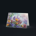 Granddaughter Happy Birthday with Pretty Flowers Card<br><div class="desc">Celebrate your granddaughter's birthday with a pretty floral garden card with pretty flowers and changeable wording.</div>